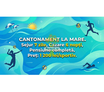 Oferta Cantonament Sportivi la Mare 2026